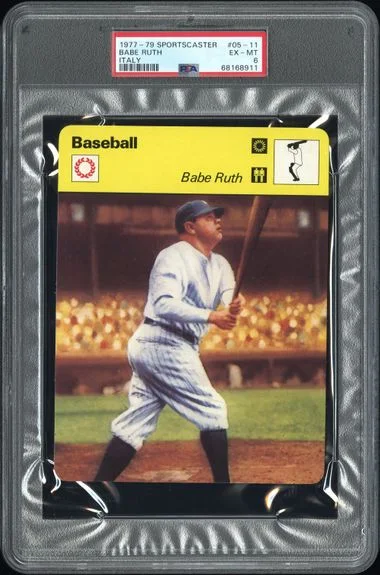 1977-79 Sportscaster Italy Babe Ruth #05-11 card image