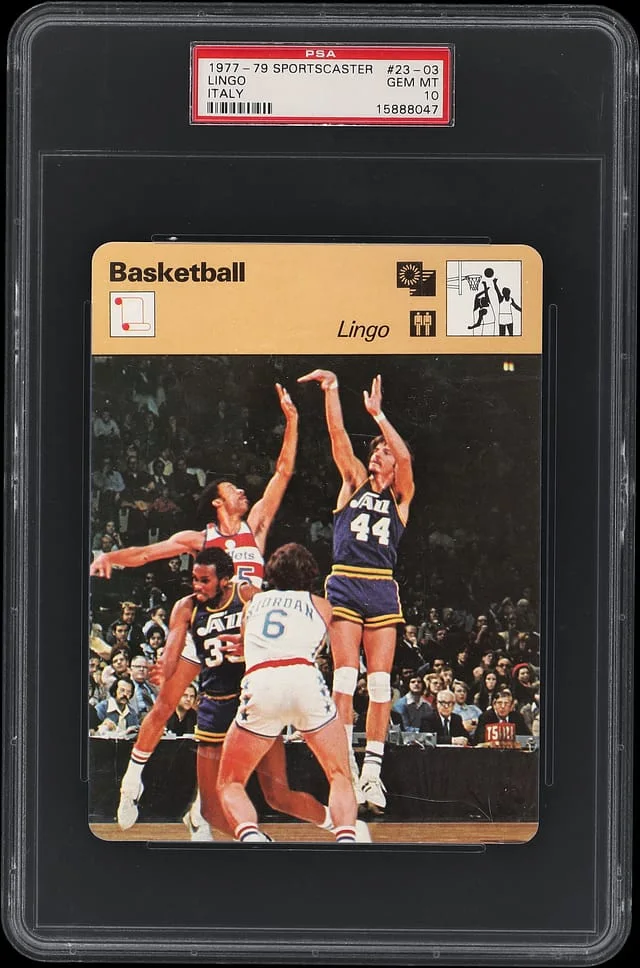 1977-79 Sportscaster Italy Pete Maravich/Lingo #23-03 card image