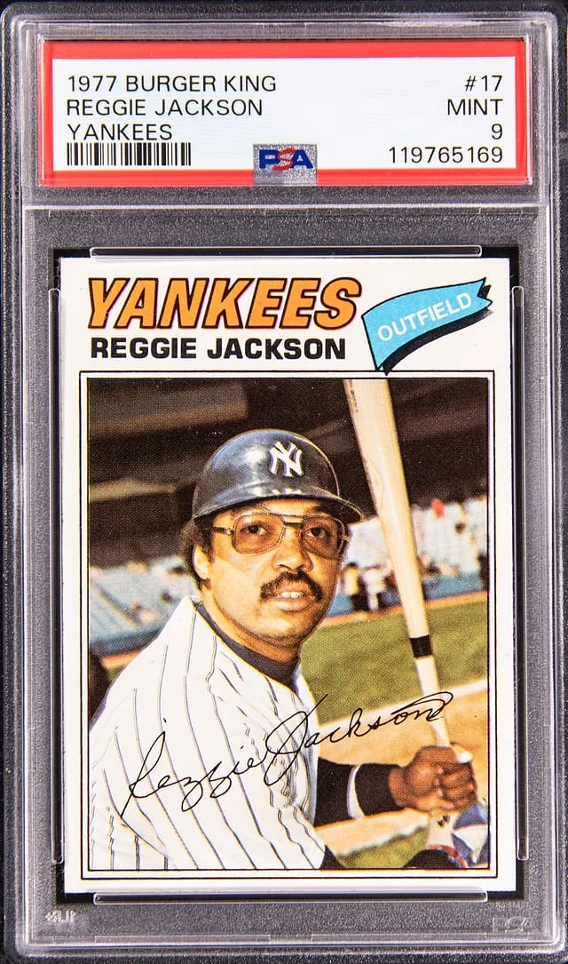 1977 Burger King Yankees Reggie Jackson #17 card image