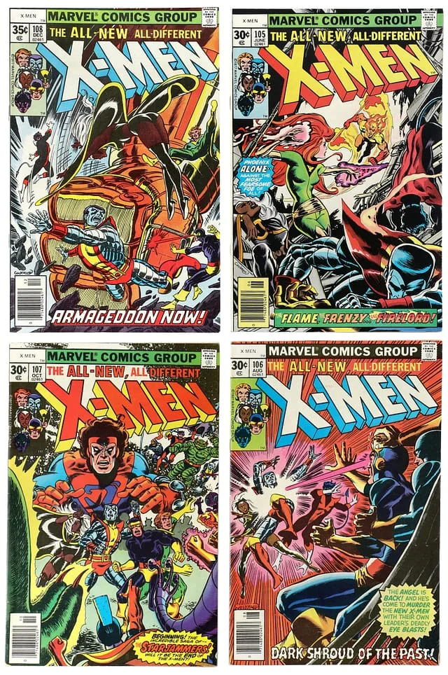 1977 Marvel) 4 Books - Raw - 1st Full Appearance of Lilandra, Full Team Appearance of the Starjammers #1st card image