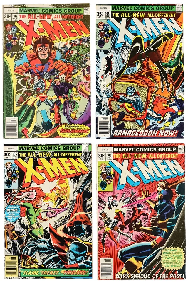 1977 Marvel) 4 Books - Raw - 1st Full Appearance of Lilandra, The Entity, Full Team Appearance of the Starjammers #1st card image