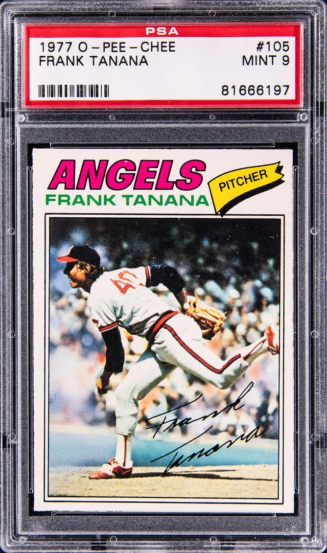 1977 O-Pee-Chee Baseball Frank Tanana #105 card image