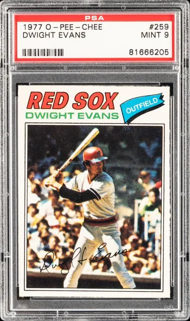 1977 O-Pee-Chee Dwight Evans #259 card image