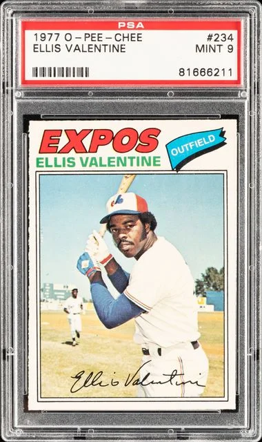 1977 O-Pee-Chee Ellis Valentine #234 card image