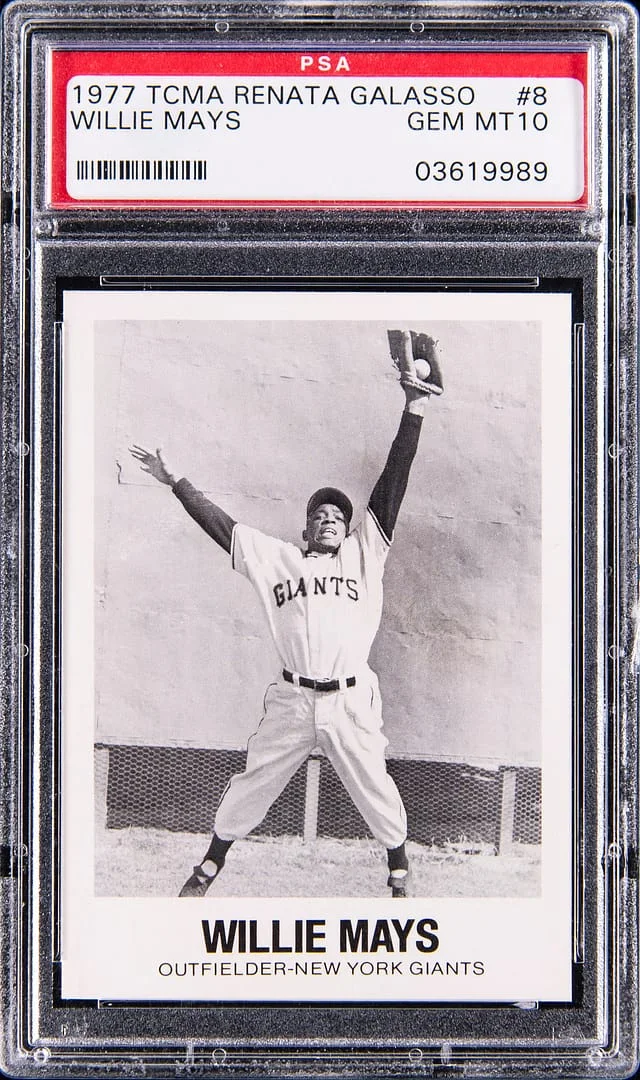 1977 TCMA Renata Galasso Willie Mays #8 card image