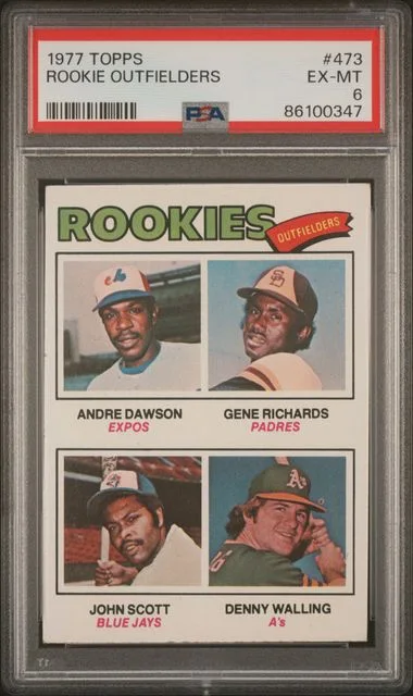 1977 Topps Andre Dawson Outfielders #473 card image