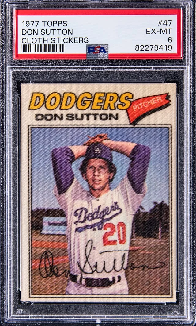 1977 Topps Don Sutton Cloth Stickers #47 card image