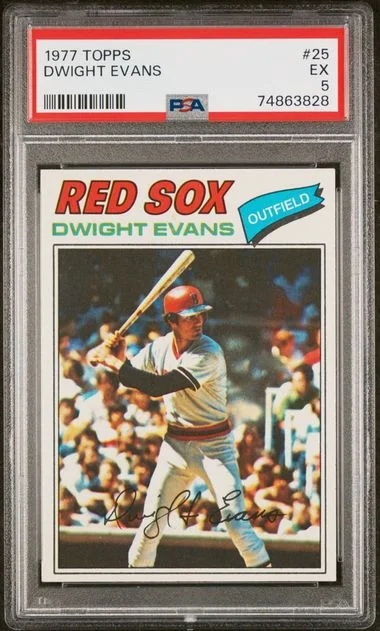 1977 Topps Dwight Evans #25 card image
