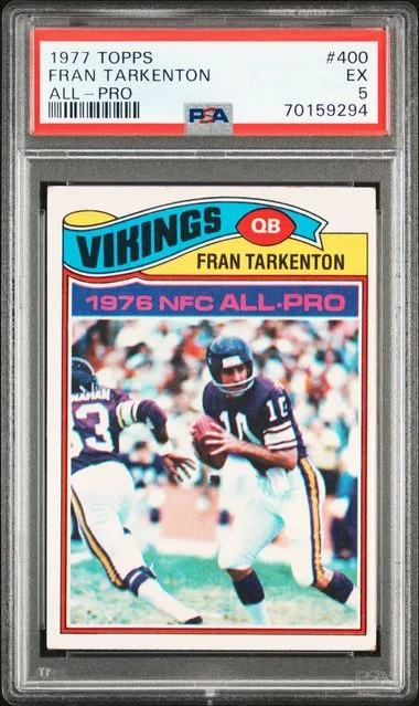1977 Topps Fran Tarkenton All-Pro #400 card image