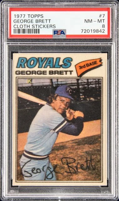 1977 Topps George Brett Cloth Stickers #7 card image