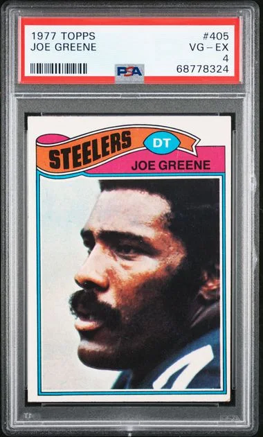 1977 Topps Joe Greene #405 card image