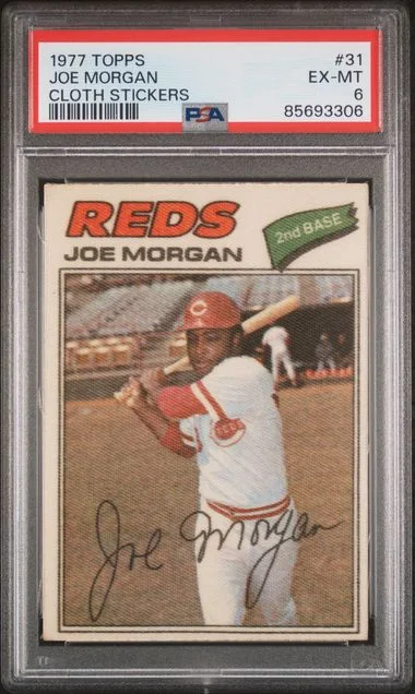 1977 Topps Joe Morgan Cloth Stickers #31 card image