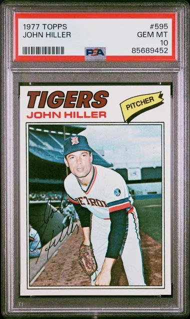1977 Topps John Hiller #595 card image
