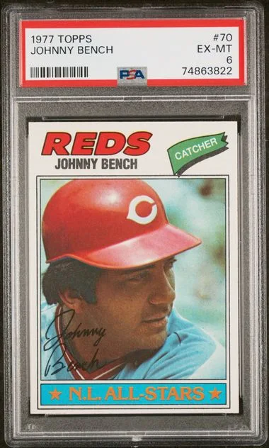 1977 Topps Johnny Bench #70 card image