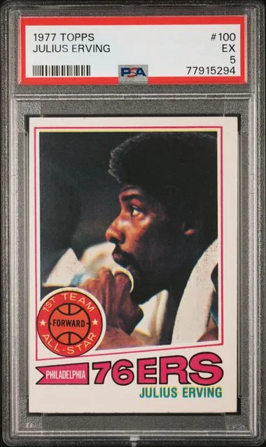 1977 Topps Julius Erving #100 card image