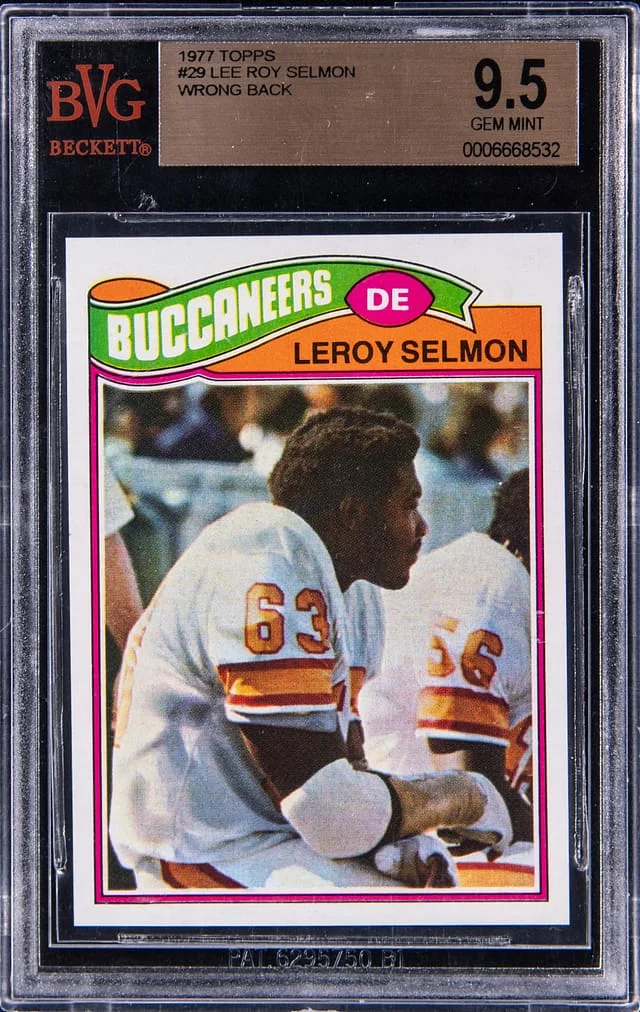 1977 Topps Leroy Selmon Wrong Back #29 card image