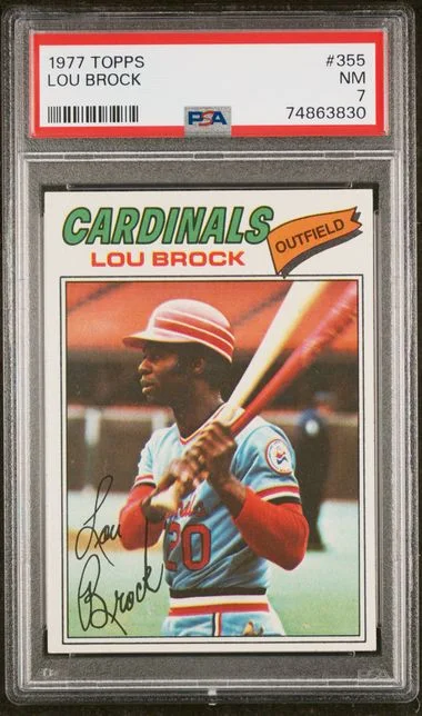 1977 Topps Lou Brock #355 card image