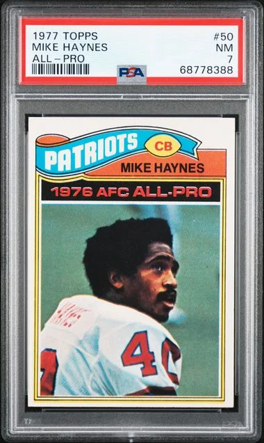 1977 Topps Mike Haynes All-Pro #50 card image
