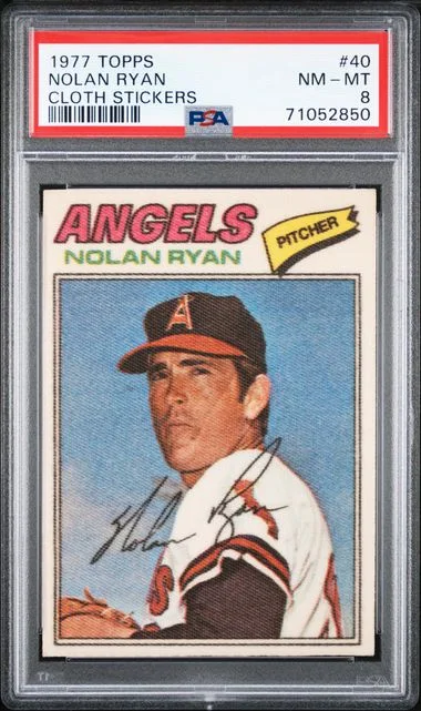 1977 Topps Nolan Ryan Cloth Stickers #40 card image