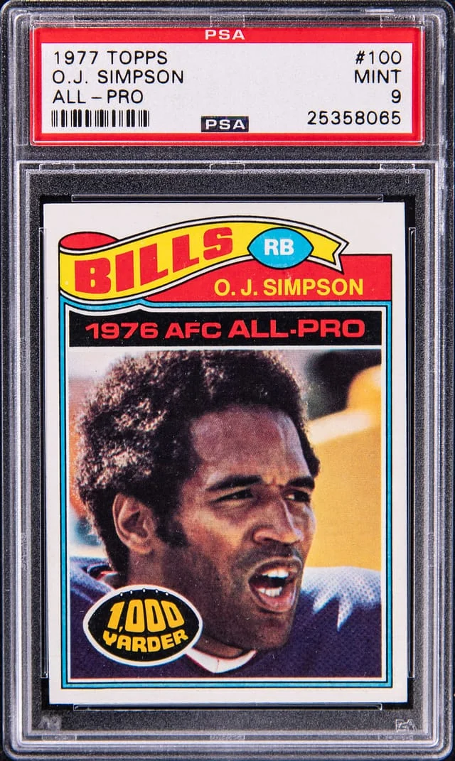 1977 Topps O.J. Simoson All Pro #100 card image