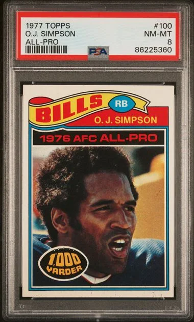 1977 Topps O.J. Simpson All-Pro #100 card image