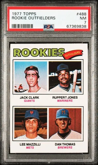 1977 Topps Outfielders #488 card image