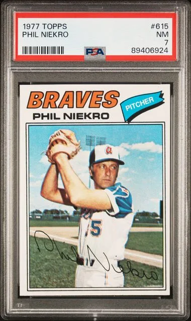 1977 Topps Phil Niekro #615 card image