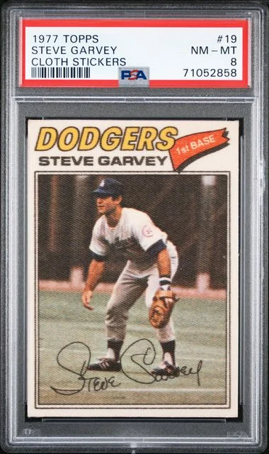 1977 Topps Steve Garvey Cloth Stickers #19 card image