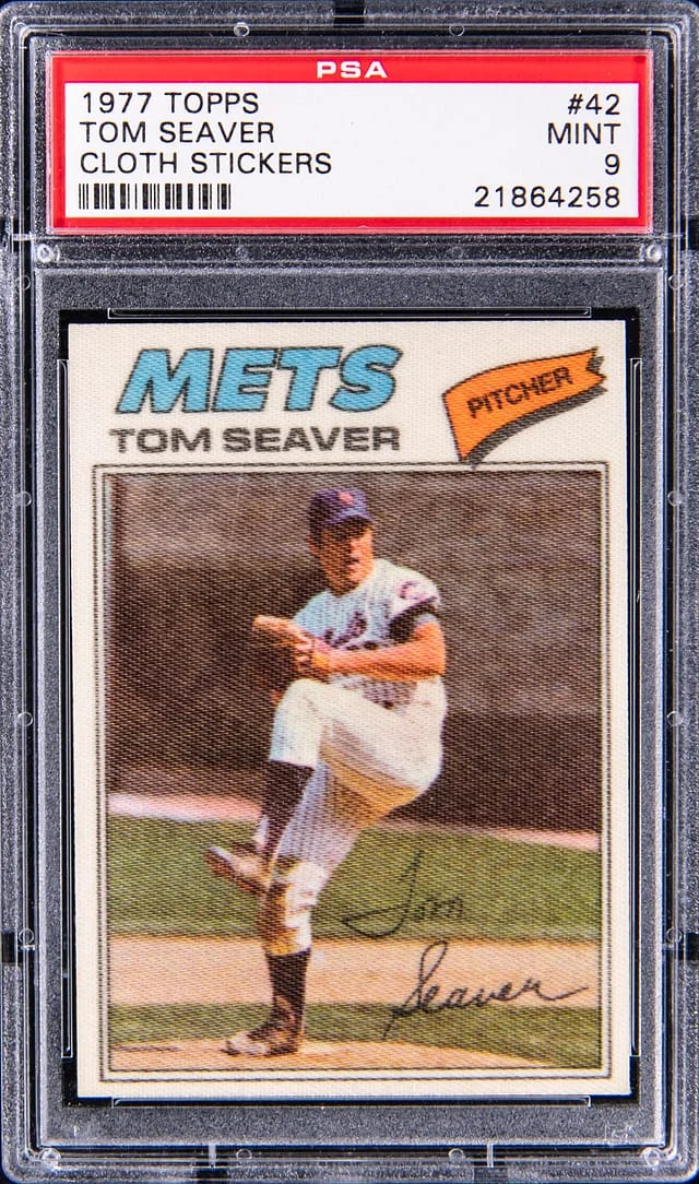 1977 Topps Tom Seaver Cloth Stickers #42 card image