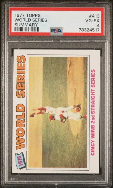 1977 Topps World Series Summary #413 card image