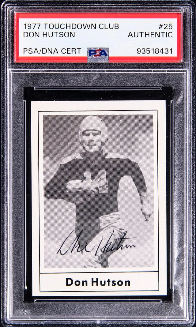 1977 Touchdown Club Don Hutson #25 card image
