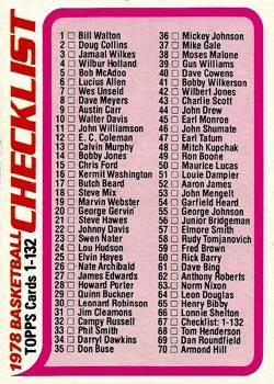 1978-79 Topps Checklist 1-132 #67 card image