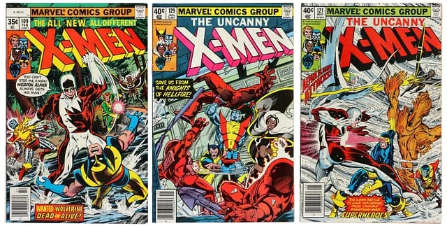 1978-80 Marvel) 3 Books - Raw - 1st Appearance of Weapon Alpha, Kitty Pryde, Emma Frost, Full Team Appearance of Alpha Flight, Newsstand Editions #1st card image
