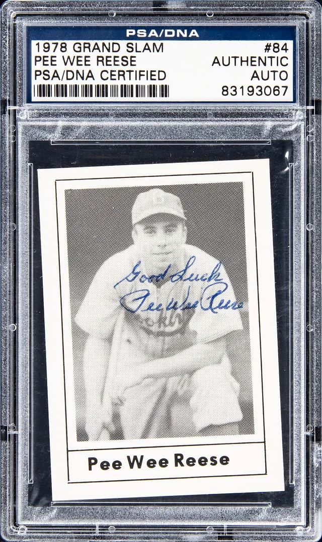 1978 Grand Slam Pee Wee Reese #84 card image