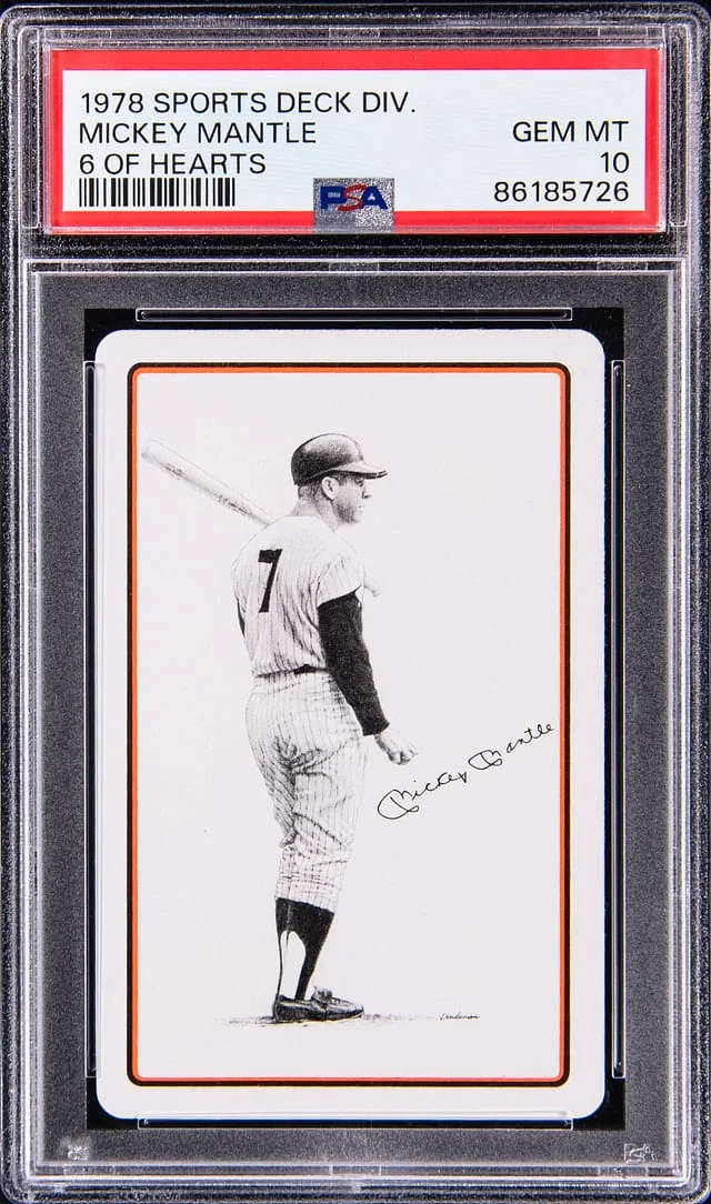 1978 Sports Deck Division of Hearts Mickey Mantle #6 card image