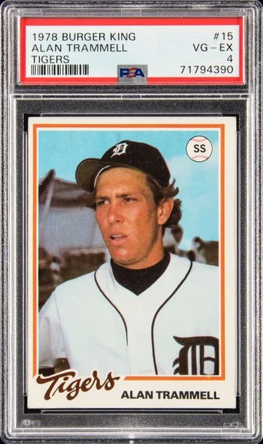 1978 Topps Alan Trammell Burger King Tigers #15 card image