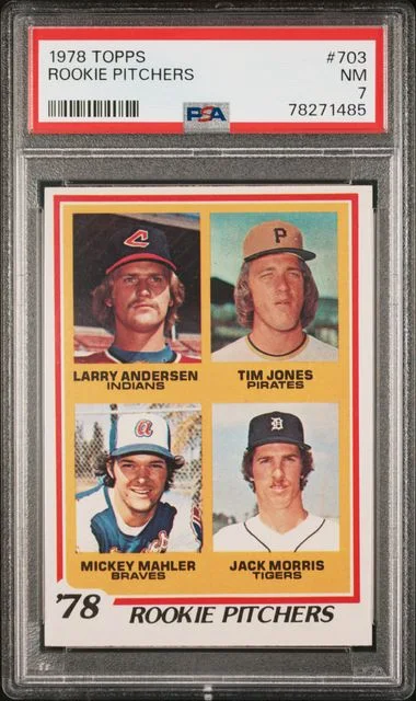 1978 Topps Andersen/Jones/Mahler/Morris Pitchers #703 card image