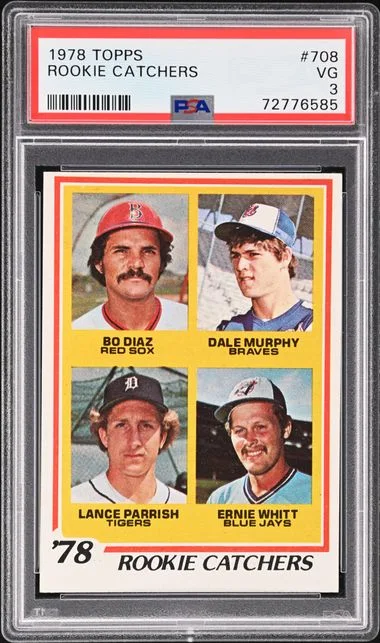 1978 Topps Bo Diaz/Dale Murphy/Lance Parrish/Ernie Whitt Catchers #708 card image