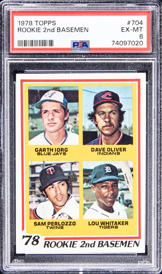 1978 Topps Garth Iorg, Dave Oliver, Sam Perlozzo, Lou Whitaker 2nd Basemen #704 card image