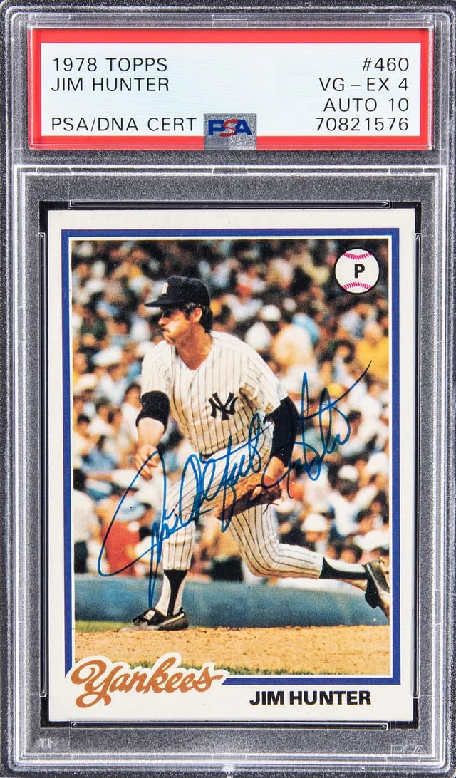 1978 Topps Jim Catfish Hunter #460 card image