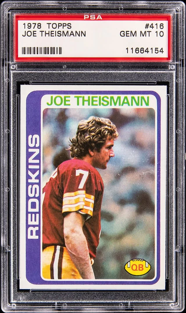 1978 Topps Joe Theismann #416 card image