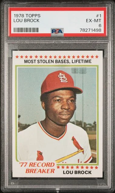 1978 Topps Lou Brock #1 card image