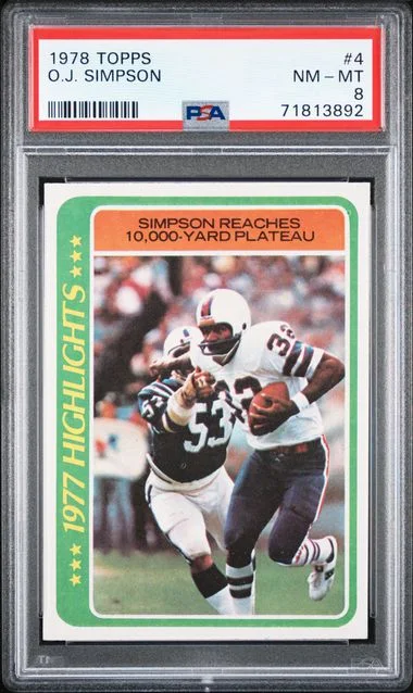 1978 Topps O.J. Simpson #4 card image