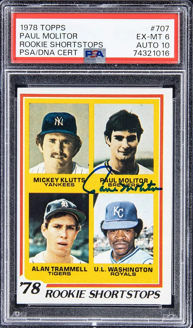 1978 Topps Paul Molitor Shortstops #707 card image