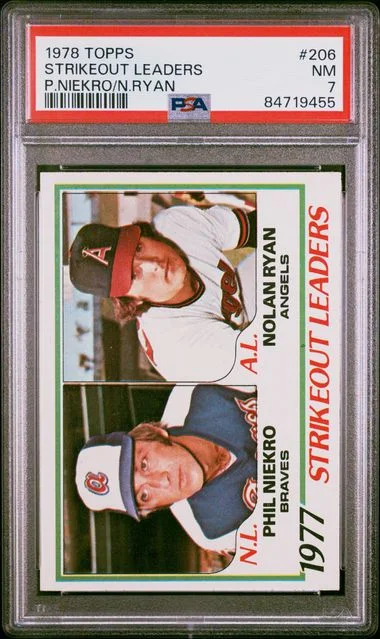 1978 Topps P.Niekro/N.Ryan Strikeout Leaders #206 card image
