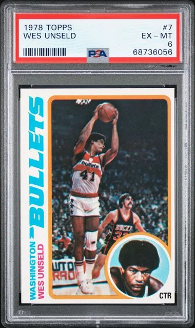 1978 Topps Wes Unseld #7 card image