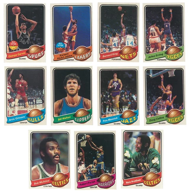 1979-80 Topps Basketball Complete Set (132) With Wax Pack Wrapper – Featuring Kareem Abdul-Jabbar, Julius Erving, Pete Maravich #no-number card image