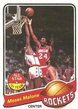 1979-80 Topps Moses Malone #100 card image