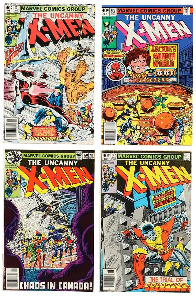 1979 Marvel) 4 Books - Raw Full Team Appearance of Alpha Flight, Origin of Colossus #1st card image
