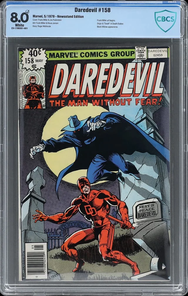 1979 Marvel) - CBCS Origin, Death of Death-Stalker, Frank Miller Art Begins #8.0 card image